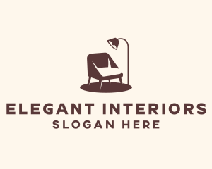 Chair Lamp Furniture logo design