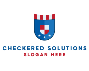 Checkered - National Shield Protection logo design