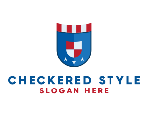 Checkered - National Shield Protection logo design