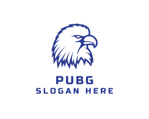 Blue Falcon - Angry Eagle Bird logo design