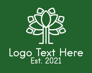 Symmetric - Lotus Organic Tree logo design