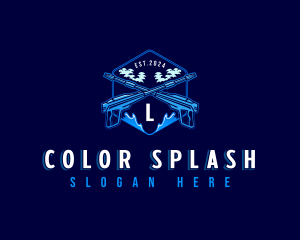 Pressure Washer Cleaning logo design