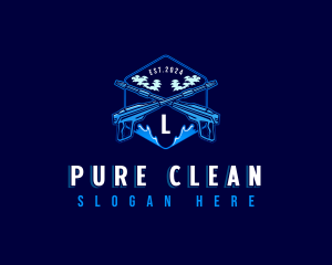 Pressure Washer Cleaning logo design