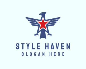 Veteran - Star Eagle Bird logo design
