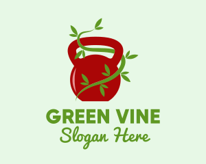 Vine - Red Kettlebell Vine logo design