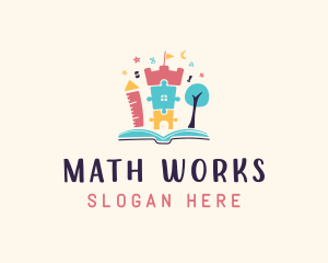 Math - Kindergarten Daycare Learning logo design