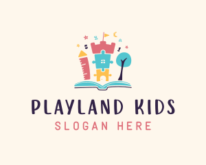 Kindergarten Daycare Learning logo design