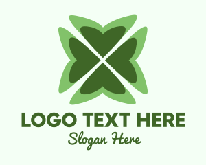 Leprechaun - Four Leaf Heart Clover logo design