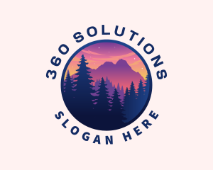 Forest Outdoor Mountain logo design