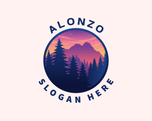 Forest Outdoor Mountain logo design