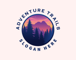 Forest Outdoor Mountain logo design