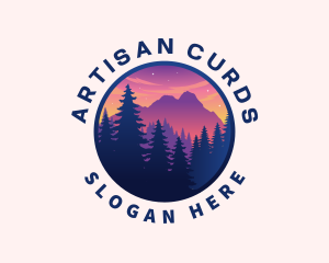 Forest Outdoor Mountain logo design