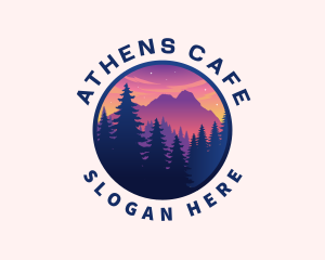 Forest Outdoor Mountain logo design