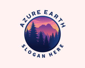 Forest Outdoor Mountain logo design