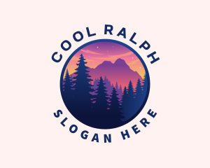 Forest Outdoor Mountain logo design