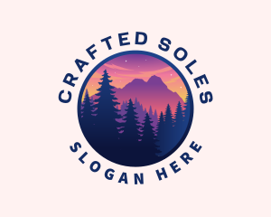 Forest Outdoor Mountain logo design