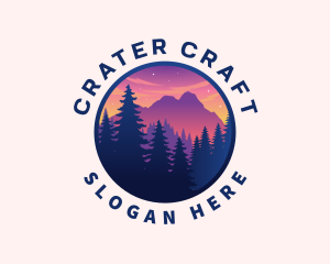 Forest Outdoor Mountain logo design