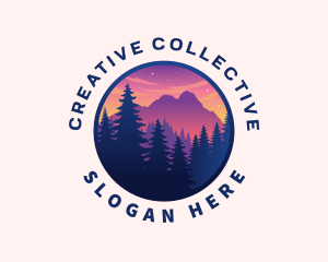 Forest Outdoor Mountain logo design