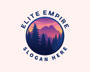 Forest Outdoor Mountain logo design