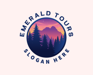 Forest Outdoor Mountain logo design