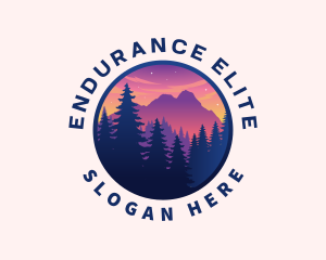 Forest Outdoor Mountain logo design