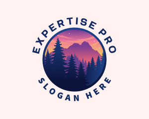 Forest Outdoor Mountain logo design