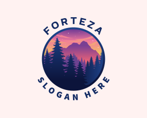 Forest Outdoor Mountain logo design