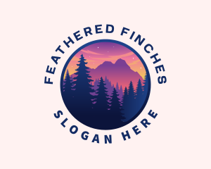 Forest Outdoor Mountain logo design