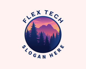 Forest Outdoor Mountain logo design