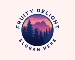 Forest Outdoor Mountain logo design