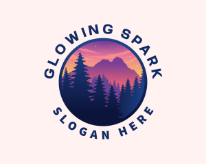 Forest Outdoor Mountain logo design