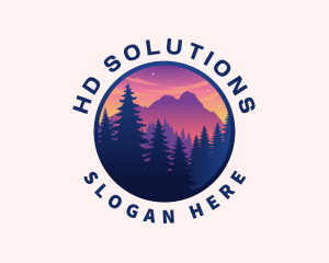 Forest Outdoor Mountain logo design