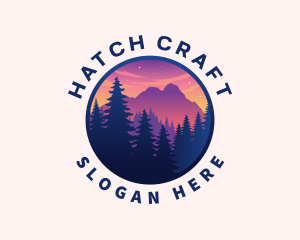 Forest Outdoor Mountain logo design