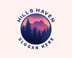 Forest Outdoor Mountain logo design