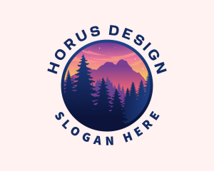 Forest Outdoor Mountain logo design