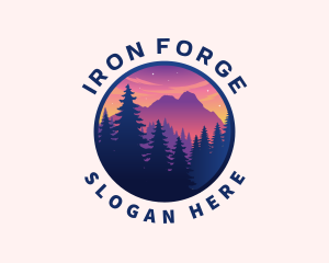 Forest Outdoor Mountain logo design