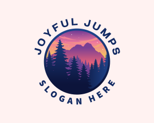 Forest Outdoor Mountain logo design