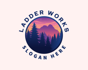 Forest Outdoor Mountain logo design