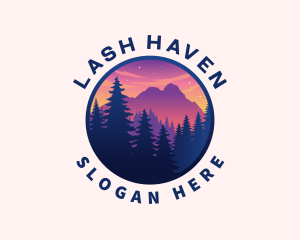 Forest Outdoor Mountain logo design