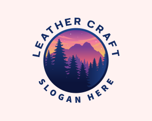 Forest Outdoor Mountain logo design