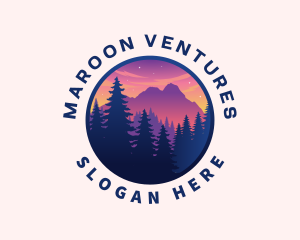 Forest Outdoor Mountain logo design