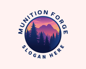 Forest Outdoor Mountain logo design