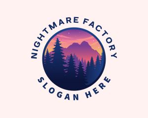 Forest Outdoor Mountain logo design