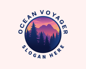 Forest Outdoor Mountain logo design