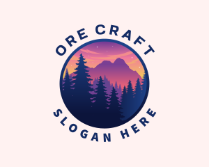 Forest Outdoor Mountain logo design