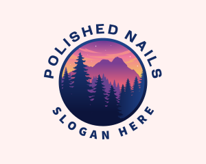 Forest Outdoor Mountain logo design