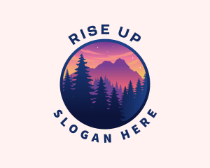 Forest Outdoor Mountain logo design