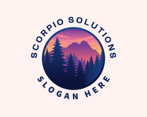 Forest Outdoor Mountain logo design