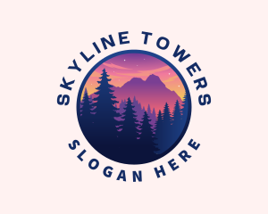 Forest Outdoor Mountain logo design