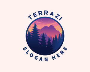 Forest Outdoor Mountain logo design